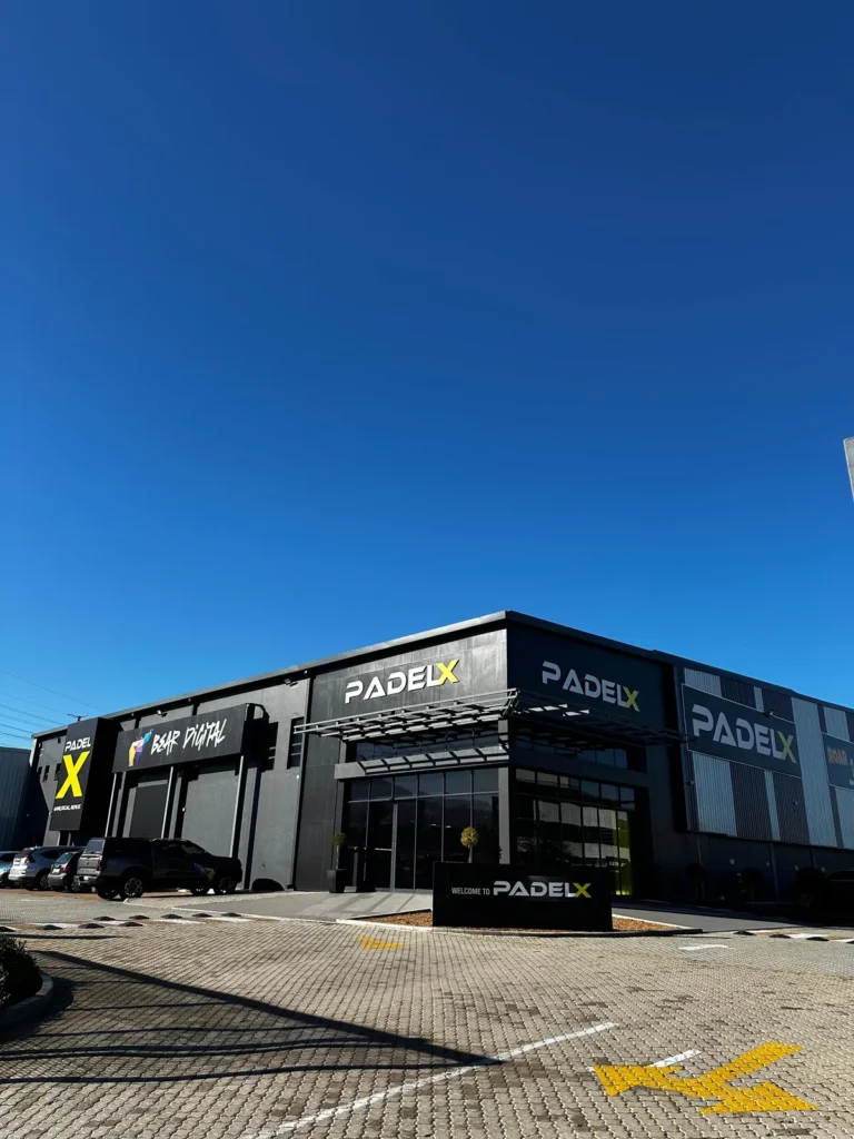 The PadelX Somerset West building and main entrance