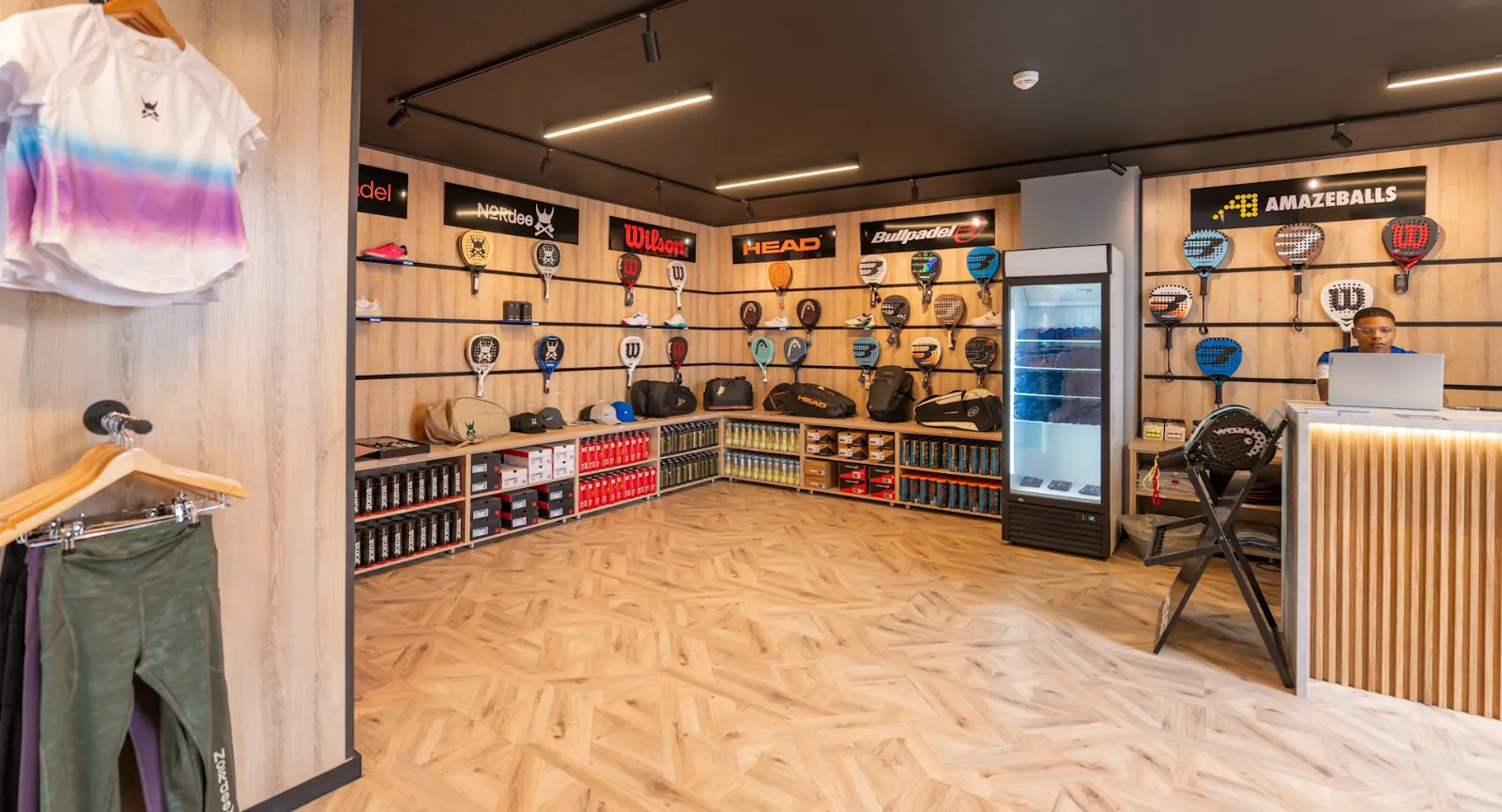 The pro shop at Padel 365 Century City