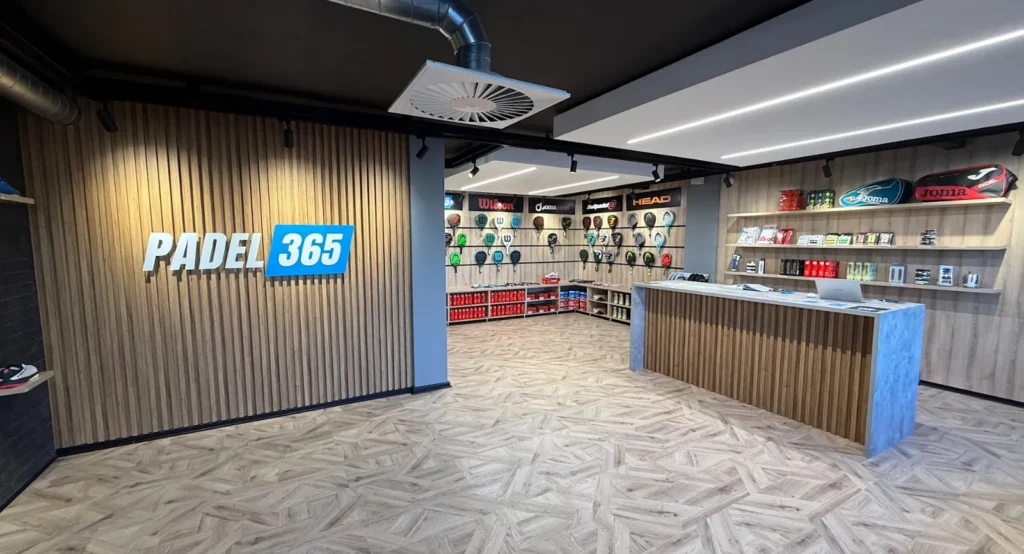 Reception and pro shop at Padel 365 Richmond Park
