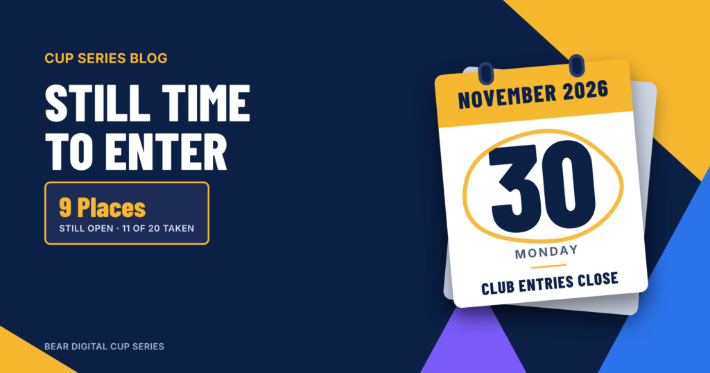 Calendar page showing Monday 30 November 2026, the day Cup Series club entries close